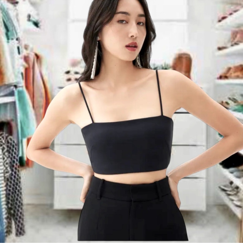 ZARA Black Crop Top - Size S